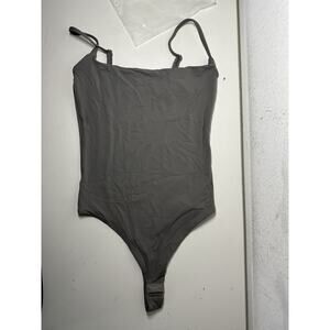 SUUKSESS WOMEN'S SEXY SQUARE NECK THONG BACKLESS SLEEVELESS BODYSUIT Size XS